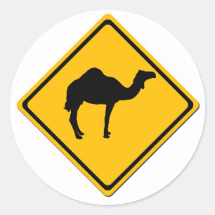 Camel Crossing Sticker