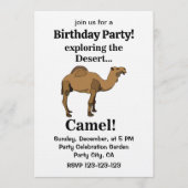 Camel Desert Animal Funny Birthday Party Kaart (Voorkant)