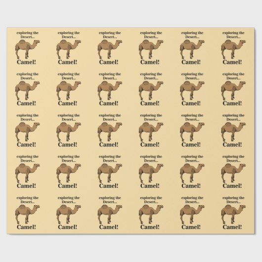 Camel Desert Animal Funny Cadeaupapier (Vlak)