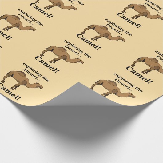 Camel Desert Animal Funny Cadeaupapier (Hoek)