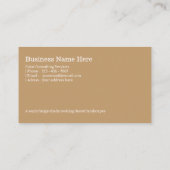 Camel | "Desert Elegance" Visitekaartje (Achterkant)