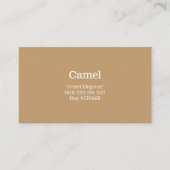 Camel | "Desert Elegance" Visitekaartje (Voorkant)