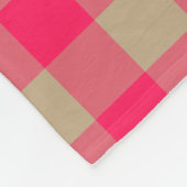 Camel Diva Pink Buffalo Controleer het gingham Pat Fleece Deken (Hoek)