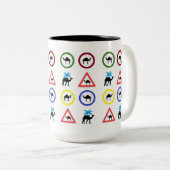 Camel Dromedary Coffee Mug Tweekleurige Koffiemok (Voorkant rechts)