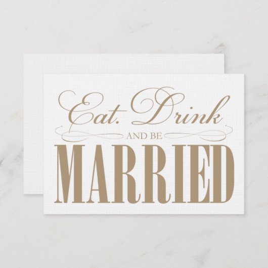 Camel Eat, Drink & getrouwd | Behuizing Informatiekaartje (Voorkant / Achterkant)