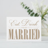 Camel Eat, Drink & getrouwd | Behuizing Informatiekaartje (Staand voorkant)