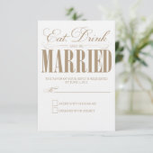 Camel Eat, Drink & getrouwd | Response Kaart (Staand voorkant)