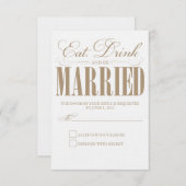 Camel Eat, Drink & getrouwd | Response Kaart (Voorkant / Achterkant)