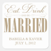 Camel Eat, Drink & getrouwd | STICKERS (Voorkant)