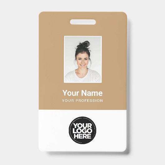 Camel Employee Photo, streepjescode, Logo, naambad Badge (Voorzijde)