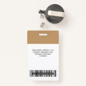 Camel Employee Photo, streepjescode, Logo, naambad Badge (Achterkant met intrekbare)