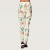 Camel- en Cactus-patroon Leggings (Achterkant)