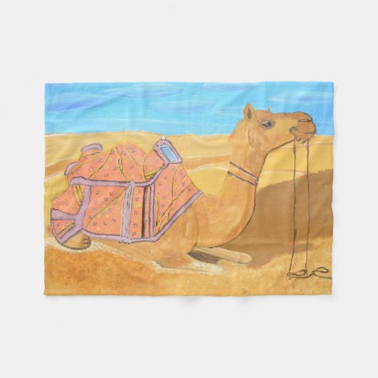 Camel Fleece Deken (Voorkant (Horizontaal))