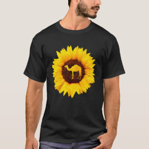 Camel for Women Mannen Calf Animal Sunflower T-shirt