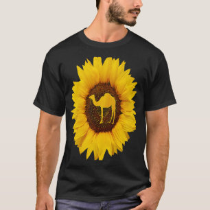 Camel for Women Mannen Calf Animal Sunflower T-shirt