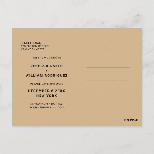 Camel Foto Bruiloft Save the Date Uitnodiging (Achterkant)