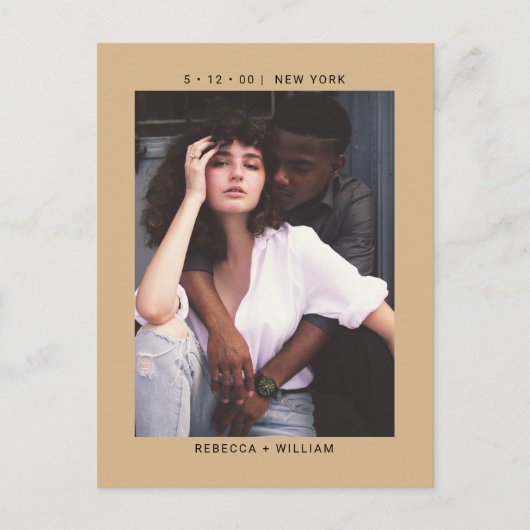 Camel Foto Bruiloft Save the Date Uitnodiging (Voorkant)