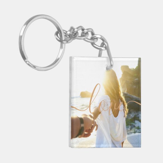 Camel gepersonaliseerde foto- en scripttekst sleutelhanger (Voorkant Links)