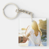 Camel gepersonaliseerde foto- en scripttekst sleutelhanger (Voorkant)