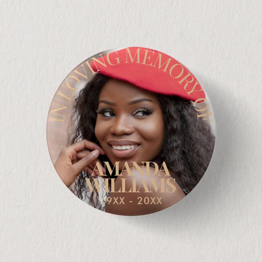 Camel | Gepersonaliseerde foto Memorial Ronde Button 3,2 Cm (Voorkant)