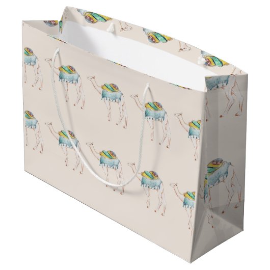 Camel Gift Bag Groot Cadeauzakje (Achterkant Gekanteld)