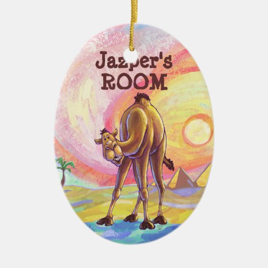 Camel Gifts & Accessoires Keramisch Ornament (Voorkant)