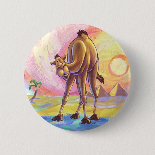 Camel Gifts & Accessoires Ronde Button 5,7 Cm (Voorkant)