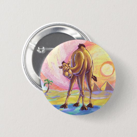 Camel Gifts & Accessoires Ronde Button 5,7 Cm (Voorkant /achterkant)