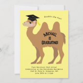 Camel Graduation Party Invitation Two Hump Kaart (Voorkant)