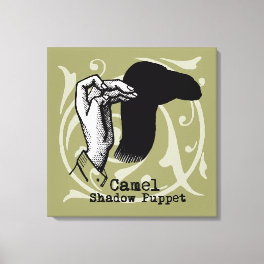 Camel Hand Puppet Shadow Games Canvas Afdruk (Voorkant)