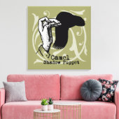 Camel Hand Puppet Shadow Games Canvas Afdruk (Insitu (Woonkamer))