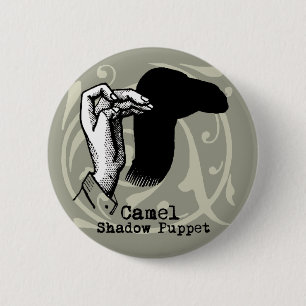 Camel Hand Puppet Shadow Games  Ronde Button 5,7 Cm