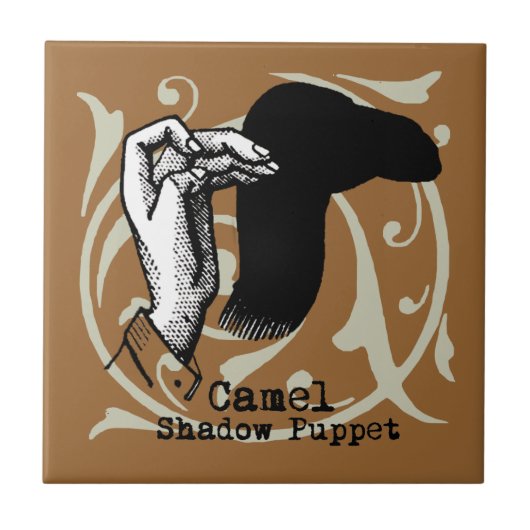 Camel Hand Puppet Shadow Games  Tegeltje (Voorkant)