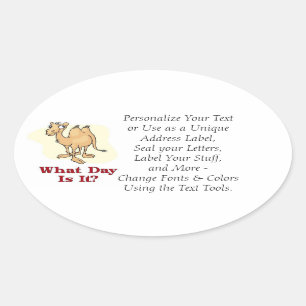 Camel - Hoe laat is het? Ovale Sticker