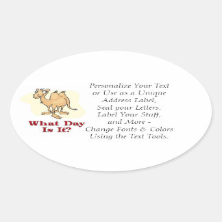 Camel - Hoe laat is het? Ovale Sticker