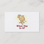 Camel - Hoe laat is het? Visitekaartje (Achterkant)