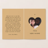 Camel Ik hou van je luxe fototekst Valentijnse  Folie Kaarten (Binnen)