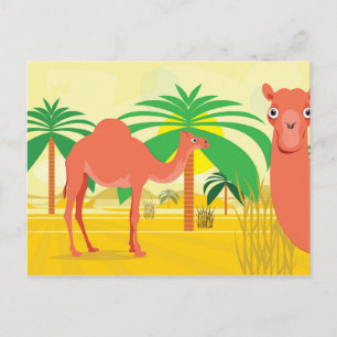 Camel illustratie briefkaart