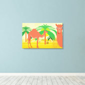 Camel illustratie canvas afdruk (Insitu (Houten vloer))