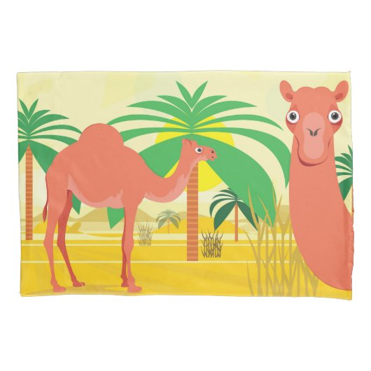 Camel illustratie kussensloop (Voorkant)