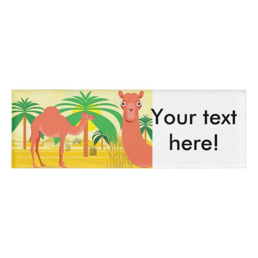 Camel illustratie naambadge (Voorkant)