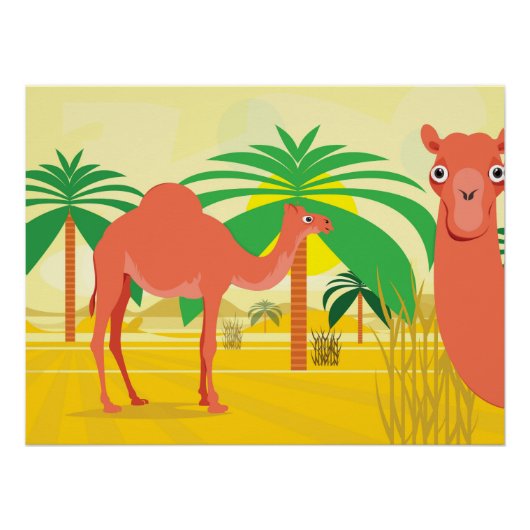 Camel illustratie perfect poster (Voorkant)