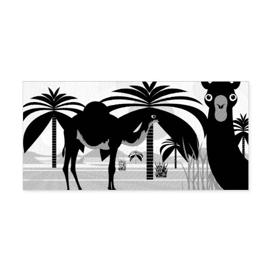 Camel illustratie  zelfinktende stempel (Design)