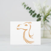 Camel in Swish Drawing Style Briefkaart (Staand voorkant)