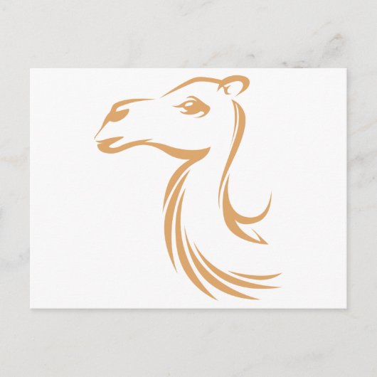 Camel in Swish Drawing Style Briefkaart (Voorkant)