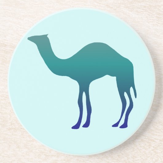 Camel in Teals Zandsteen Onderzetter (Voorkant)