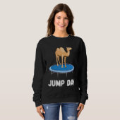 Camel Jump Day Jumping Camel die Arabian Camel spe Trui (Voorkant volledig)