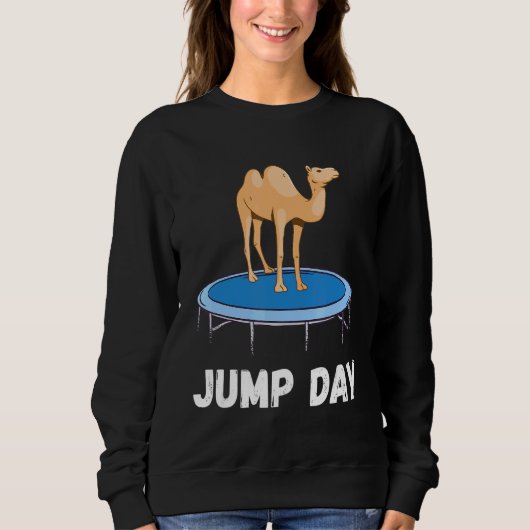 Camel Jump Day Jumping Camel die Arabian Camel spe Trui (Voorkant)