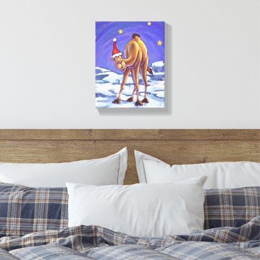 Camel Kerstmis Canvas Afdruk (Insitu (Slaapkamer))