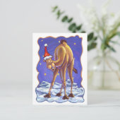 Camel Kerstmis Feestdagenkaart (Staand voorkant)